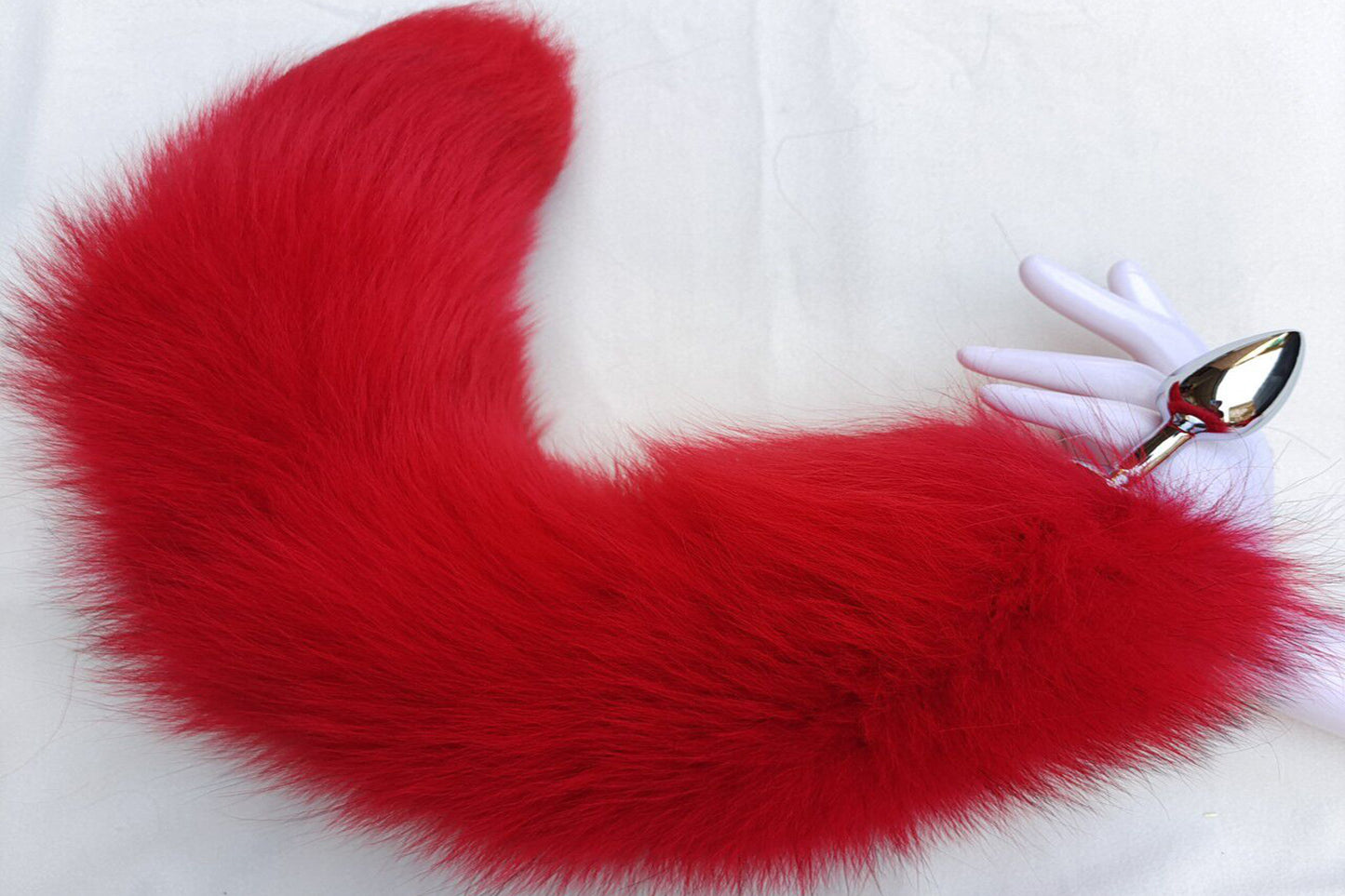 Handmade red Real Fox Tail Fox Tail Cosplay Anime Sexy Cute Animal Furry Mature Fox Tail Butt Plug