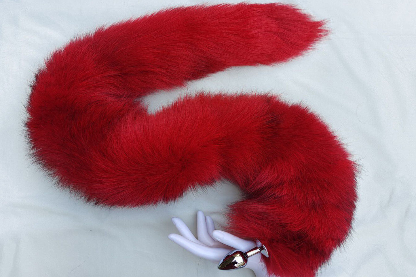 Handmade red Real Fox Tail Fox Tail Cosplay Anime Sexy Cute Animal Furry Mature Fox Tail Butt Plug