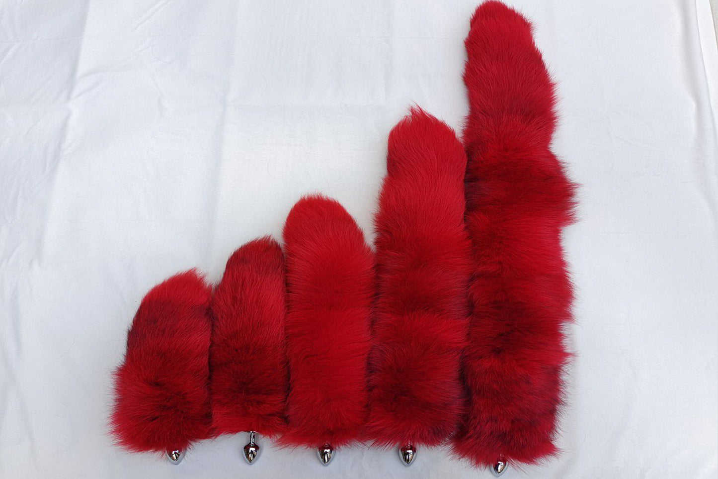 Handmade red Real Fox Tail Fox Tail Cosplay Anime Sexy Cute Animal Furry Mature Fox Tail Butt Plug