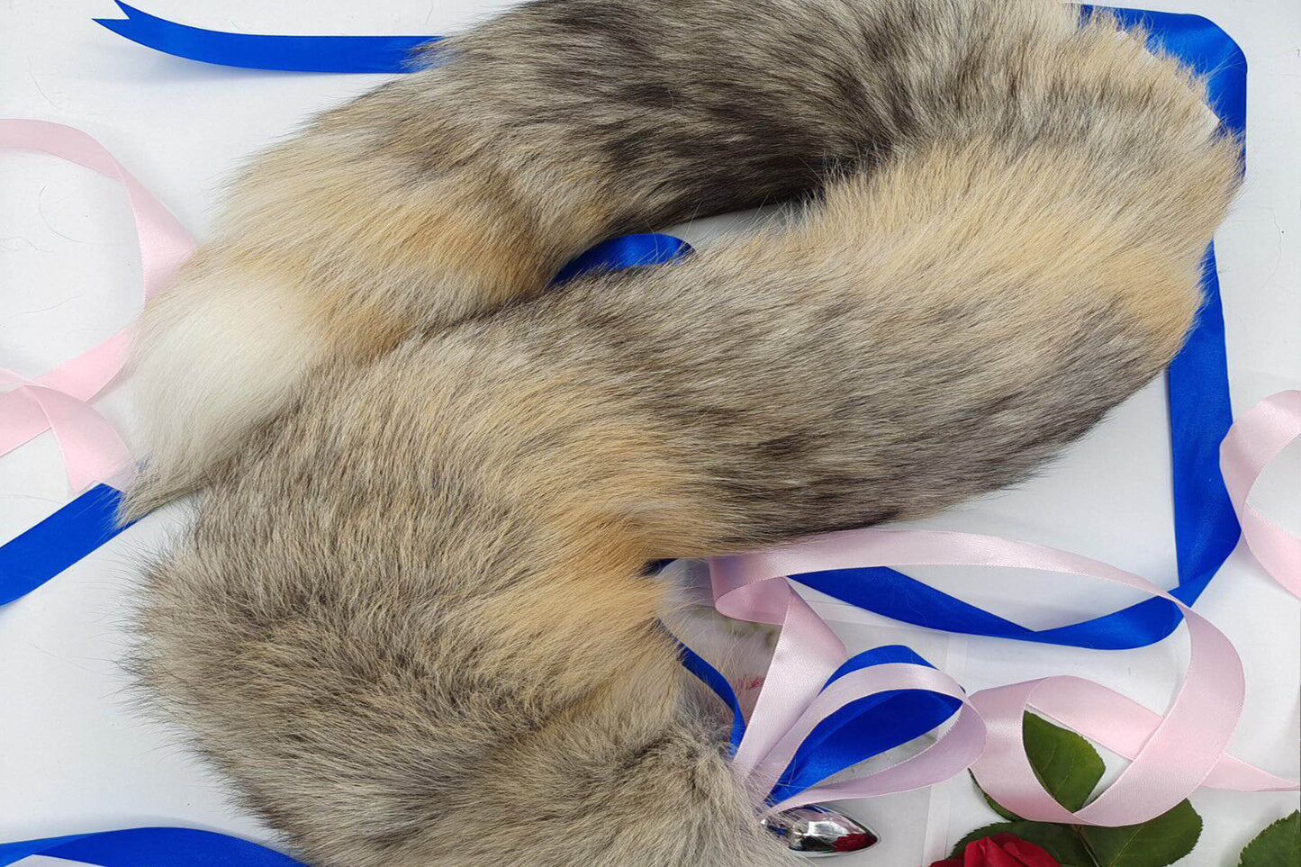 Handmade brown Real Fox Tail Fox Tail Cosplay Anime Sexy Cute Animal Furry Mature Fox Tail Butt Plug