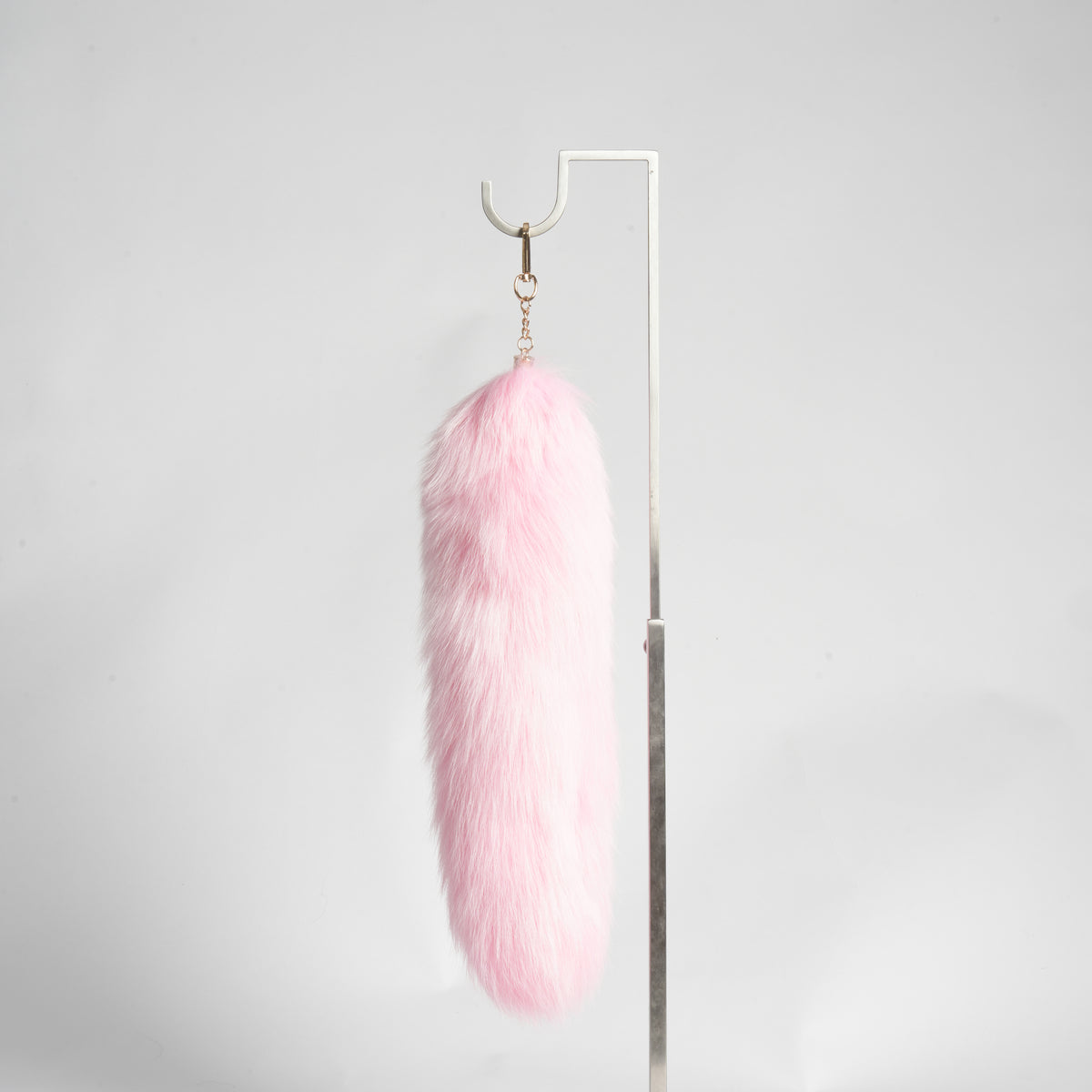 Fox Fur Tail Keychain: Handmade Fluffy Tassel Backpack Accessory (15 inch)