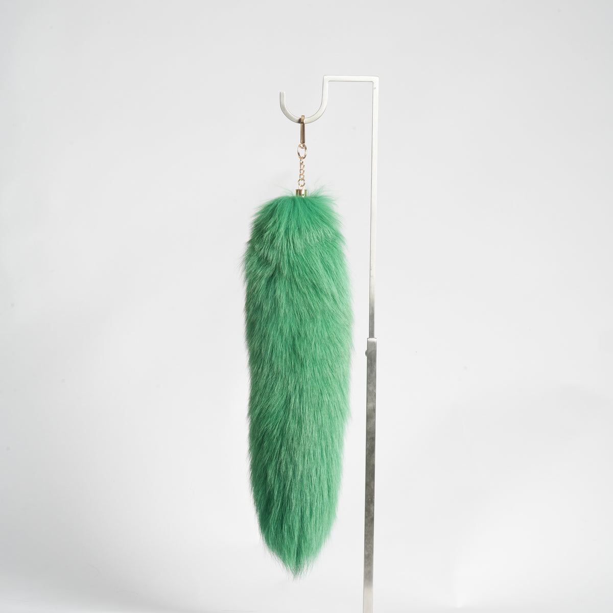 Fluffy Fox Fur Tail Keychain: Handmade Handbag Accessory (15 inch)