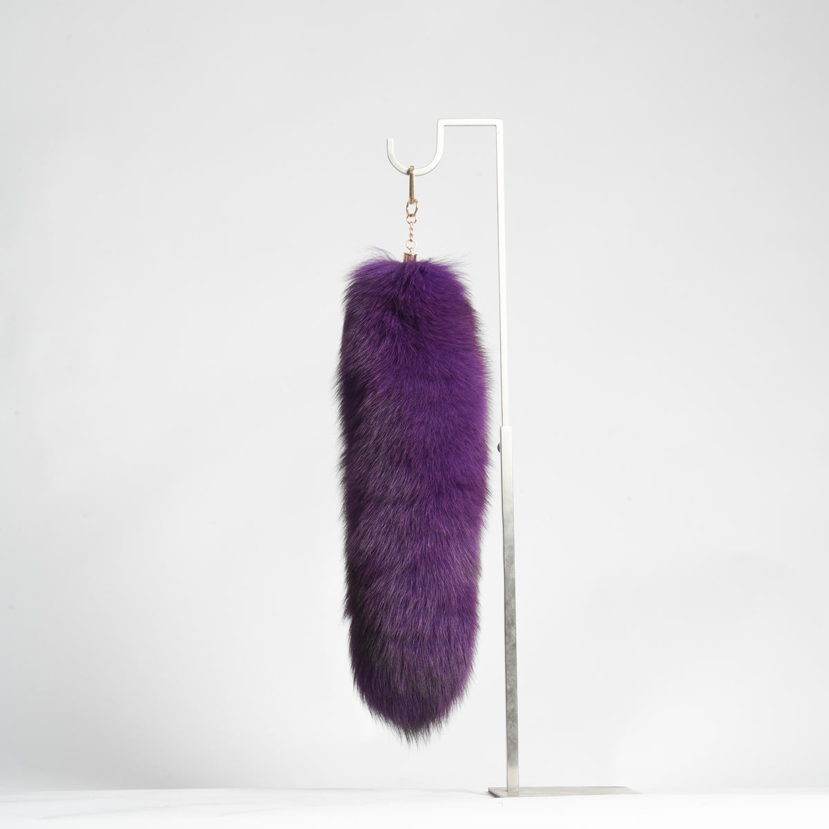 Fox Fur Tail Keychain: Fluffy Backpack Accessory 15 inch